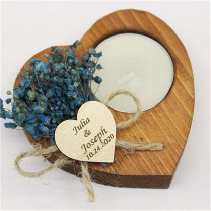 Personalized Wedding Scented Candles With Engraved Names